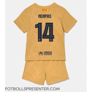 Barcelona Memphis Depay #14 Bortatröja Barn 2022-23 Kortärmad (+ korta byxor)
